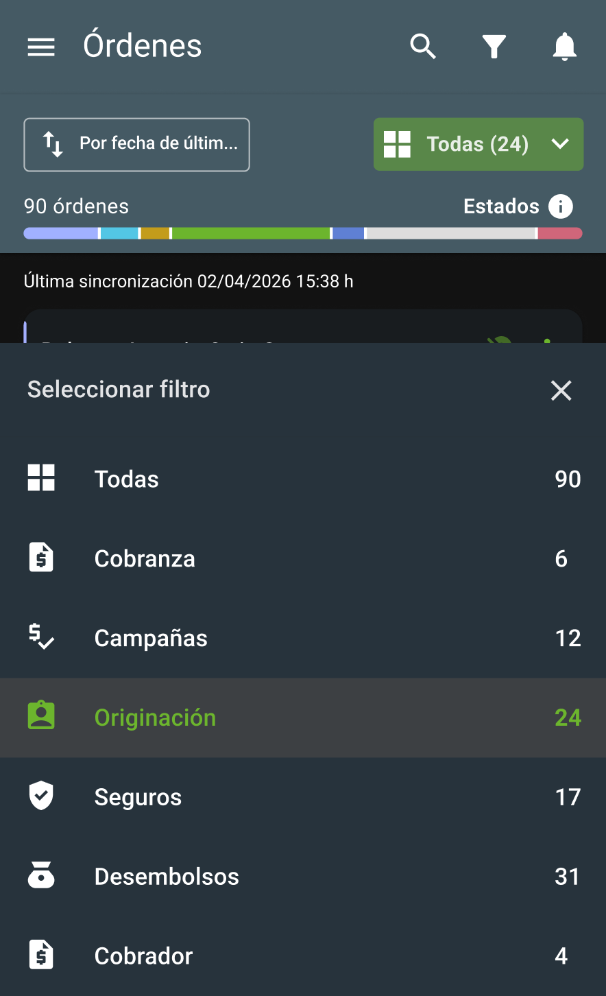 Selector de filtro