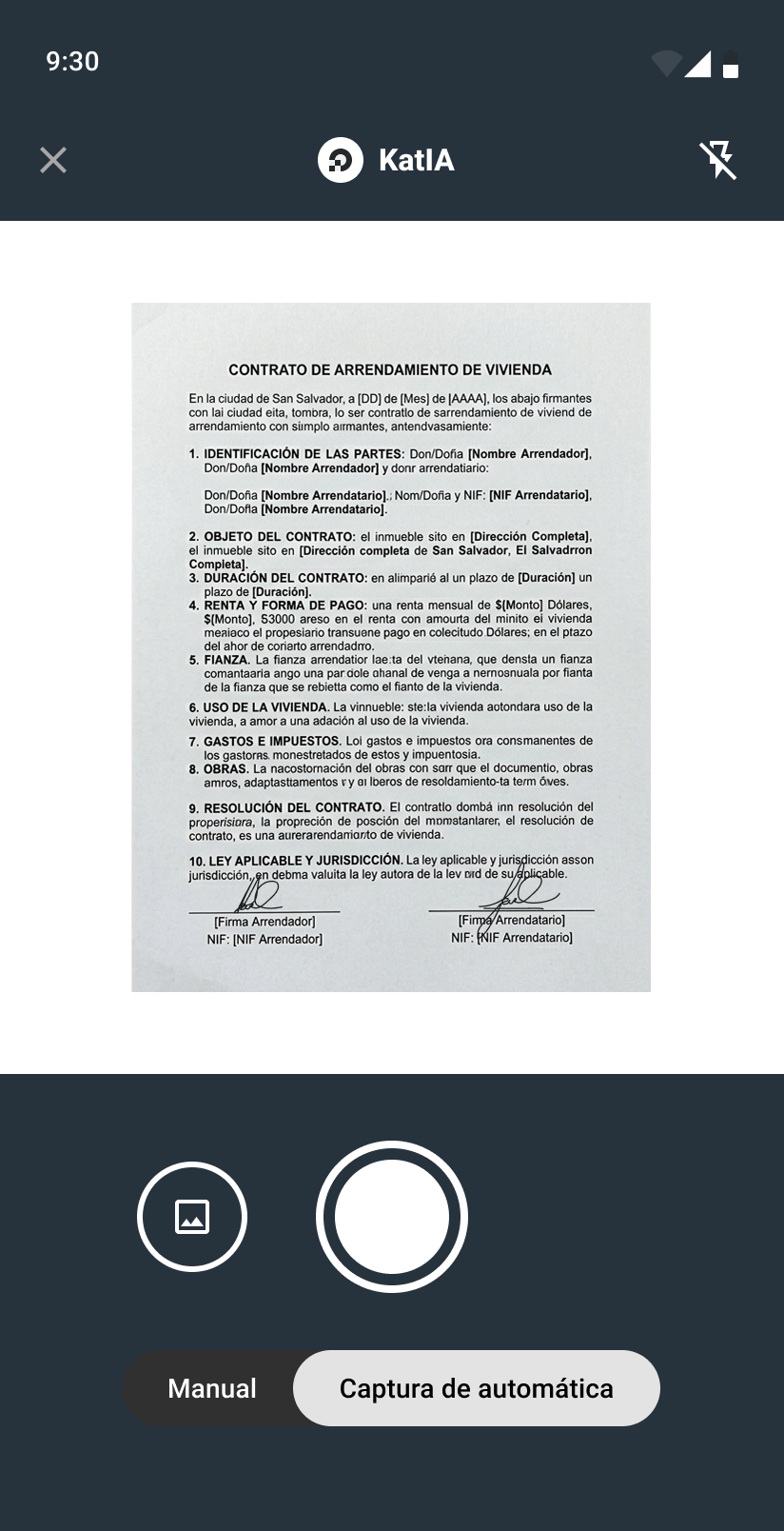 Escaneando documento