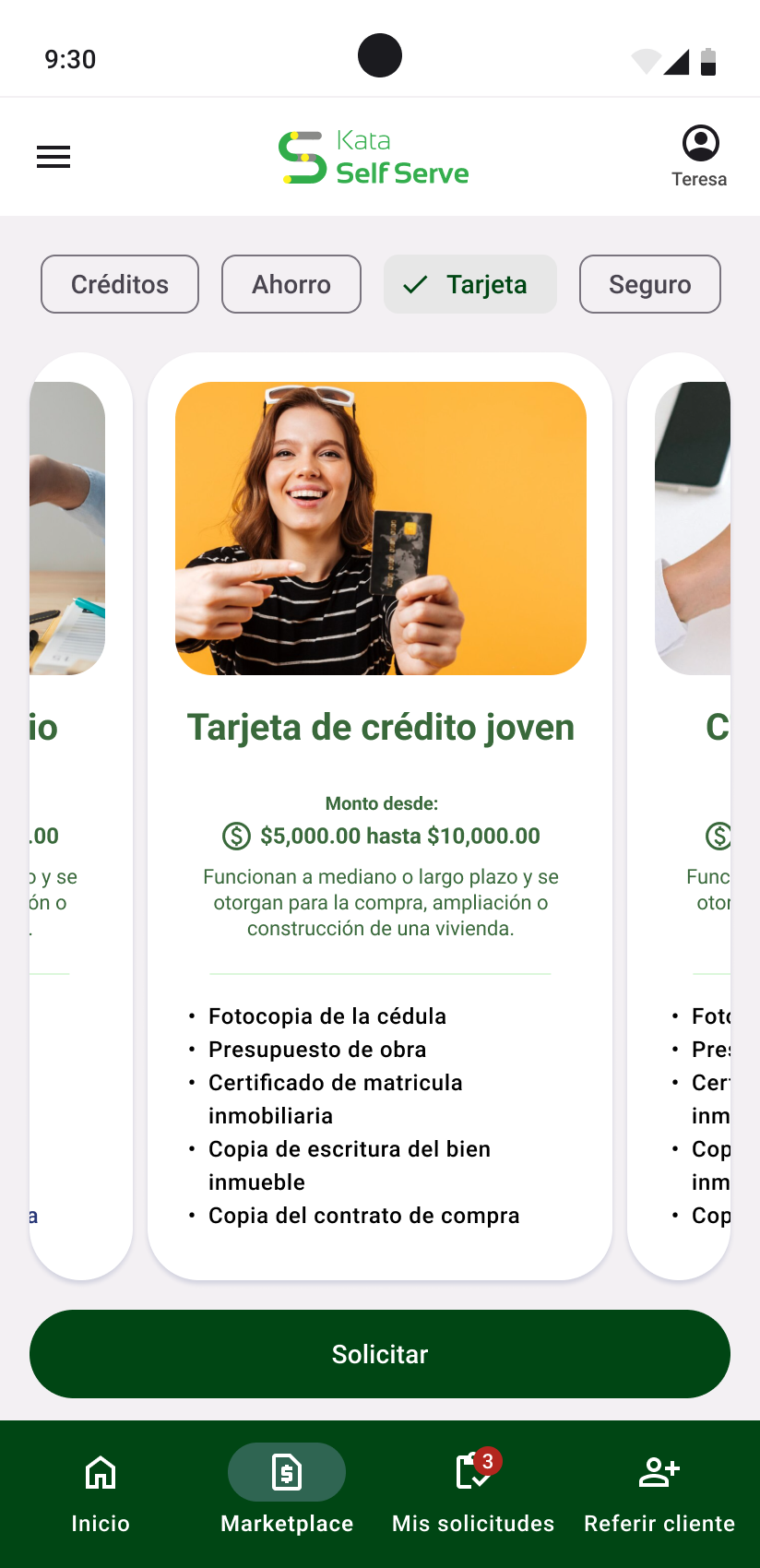 Marketplace Tarjeta